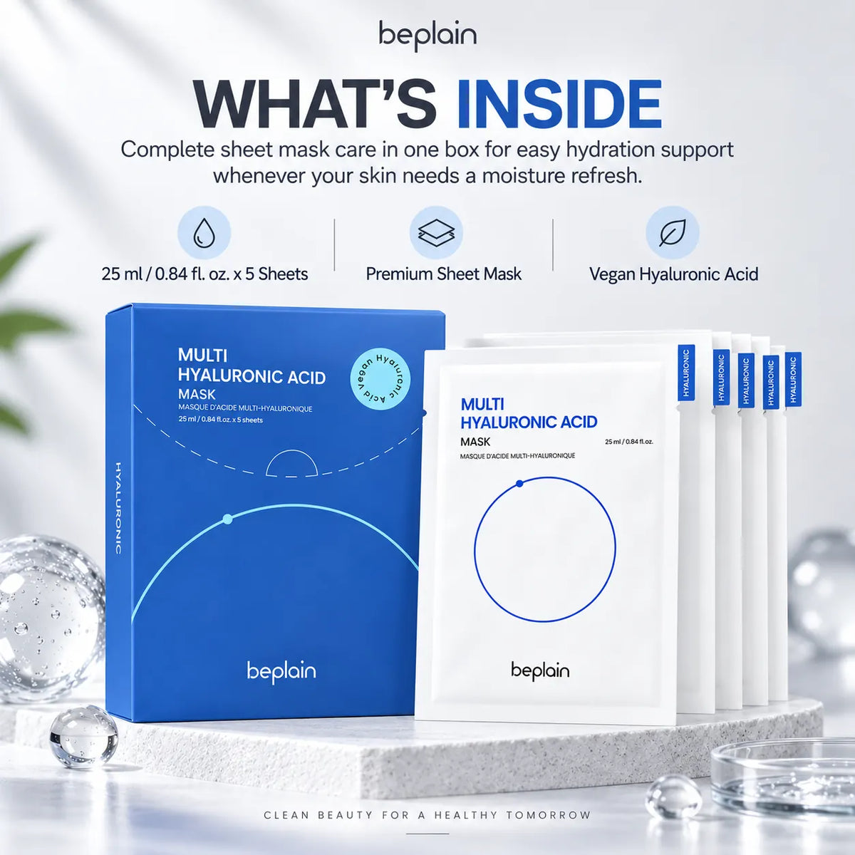 beplain Multi Hyaluronic Acid Mask 5ea