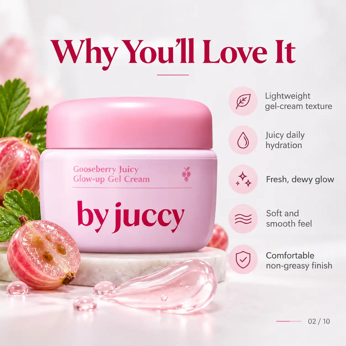 By Juccy Gooseberry Juicy Glow Up Gel Cream 55ml
