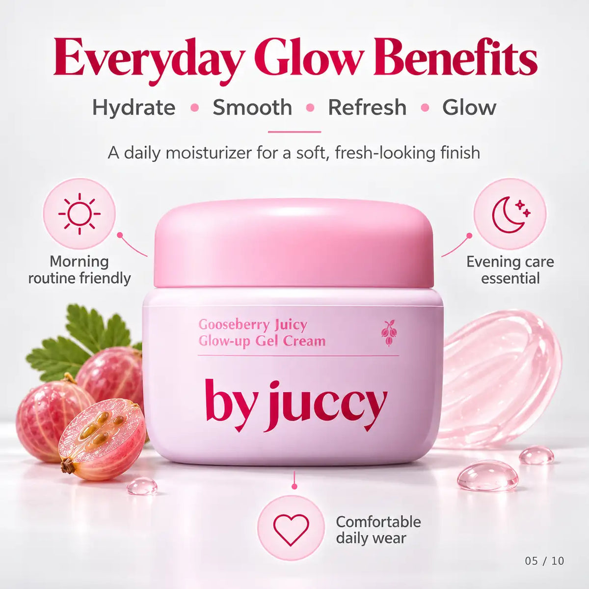 By Juccy Gooseberry Juicy Glow Up Gel Cream 55ml