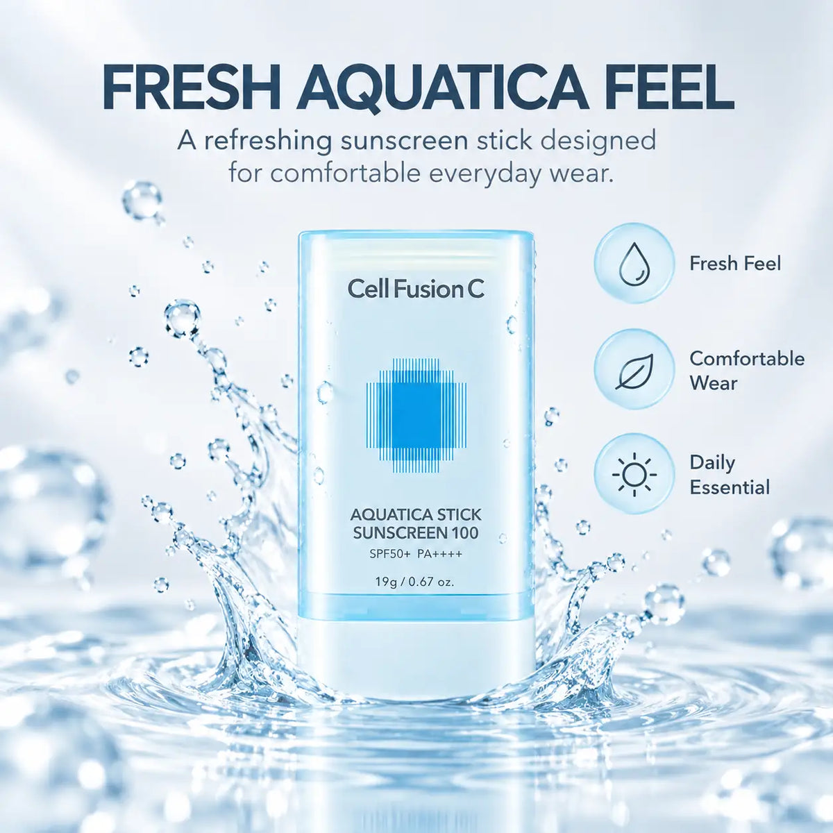 Cell Fusion C Aquatica Stick Sunscreen 100 SPF50+ PA++++ 19g