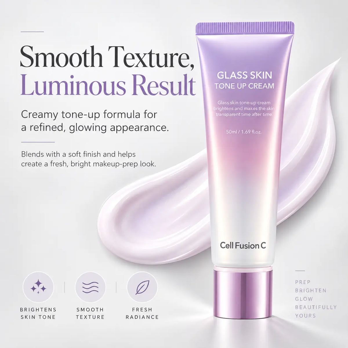Cell Fusion C Glass Skin Tone Up Cream Base 50ml