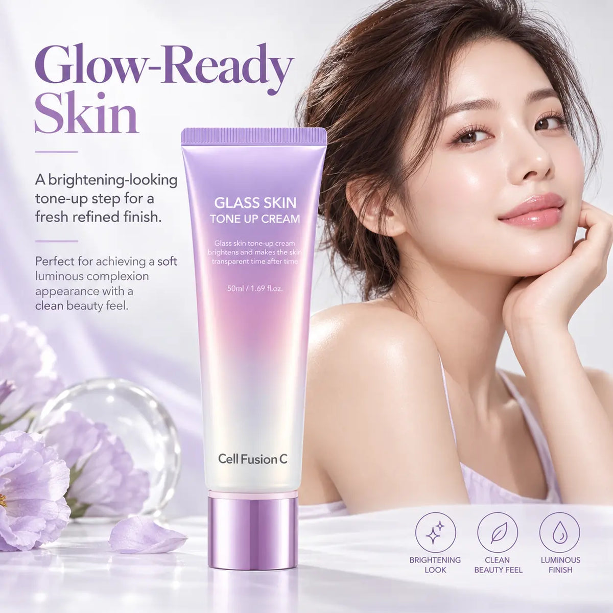 Cell Fusion C Glass Skin Tone Up Cream Base 50ml
