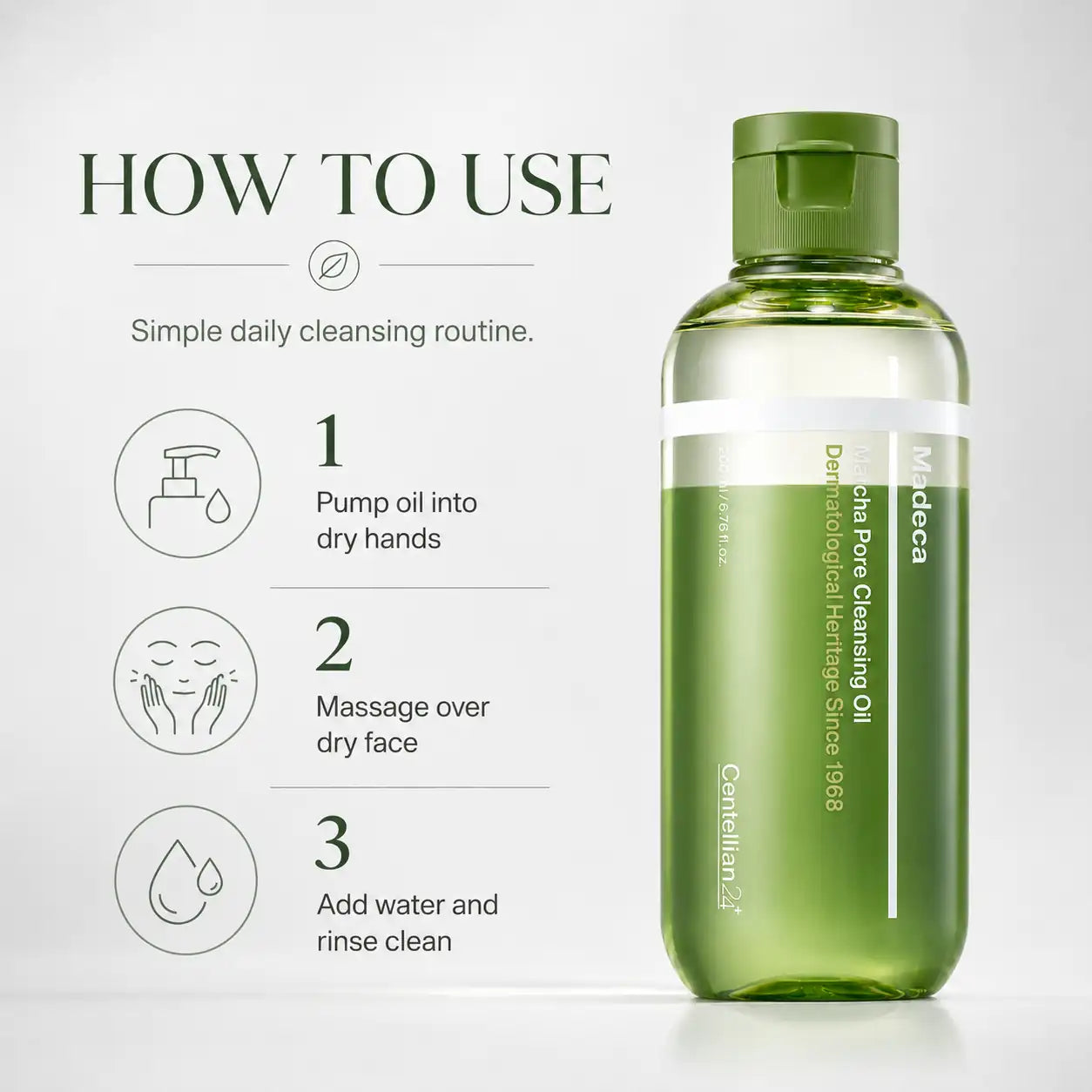 Centellian24 Madeca Matcha Pore Cleansing Oil 200ml