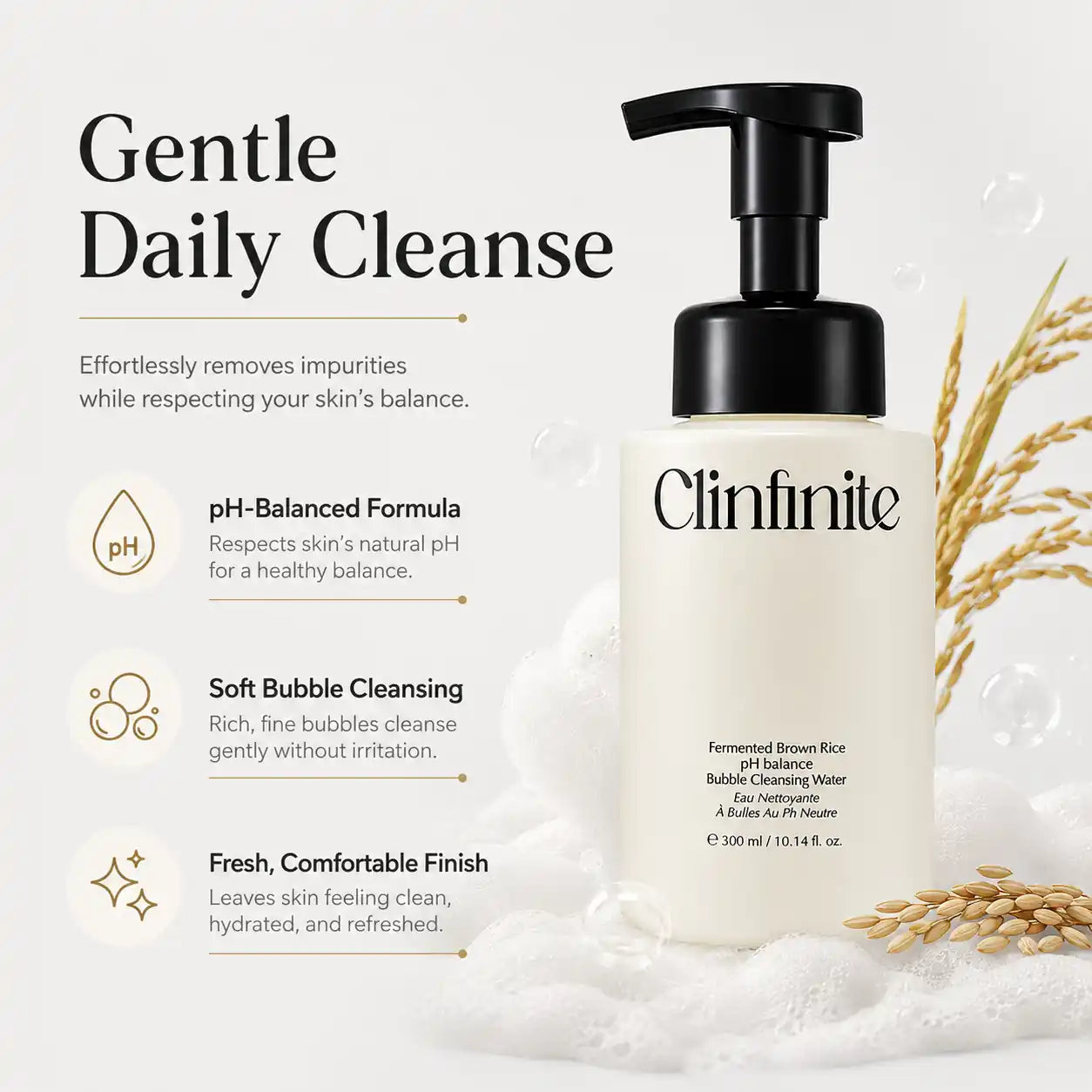 Clinfinite Fermented Rice Bubble Cleansing Water