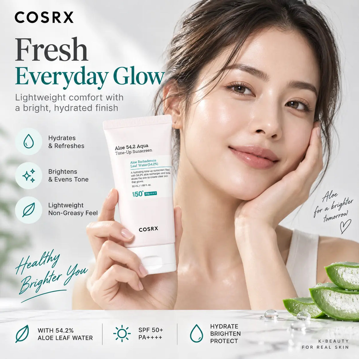 COSRX Aloe 54.2 Aqua Tone Up Sunscreen 50ml