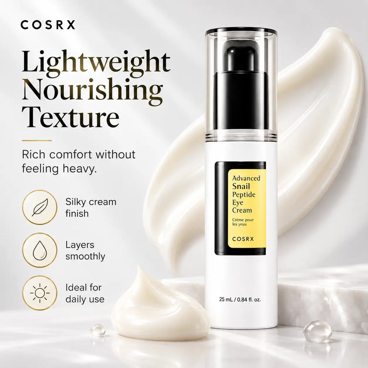 COSRX Advanced Snail Peptide Eye Cream Nail Polish Nail Color 25ml