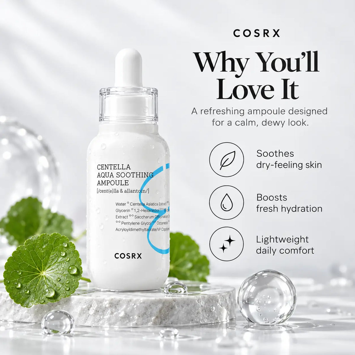 COSRX Hydrium Centella Aqua Soothing Ampoule 40ml
