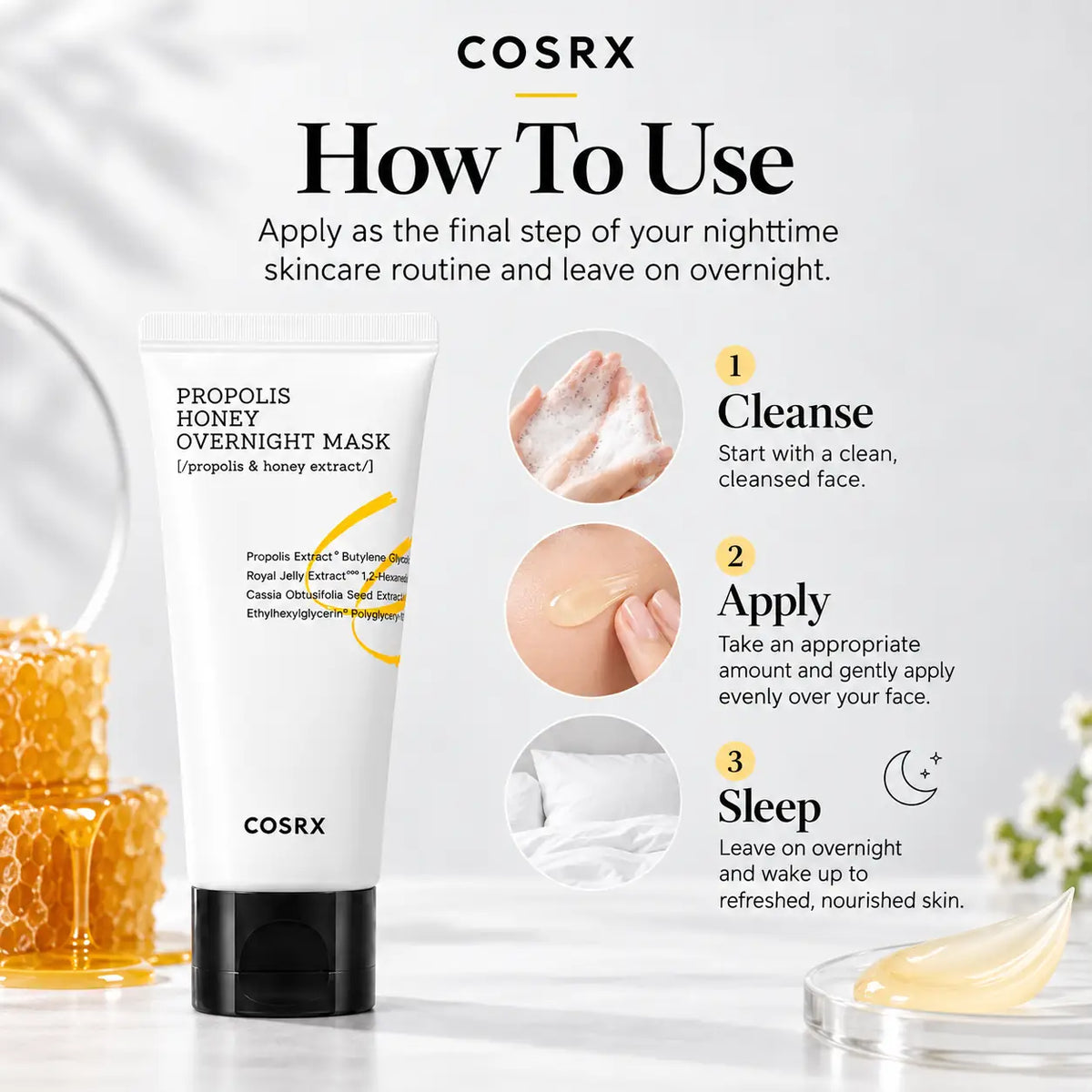 COSRX Full Fit Propolis Honey Overnight Mask 60ml