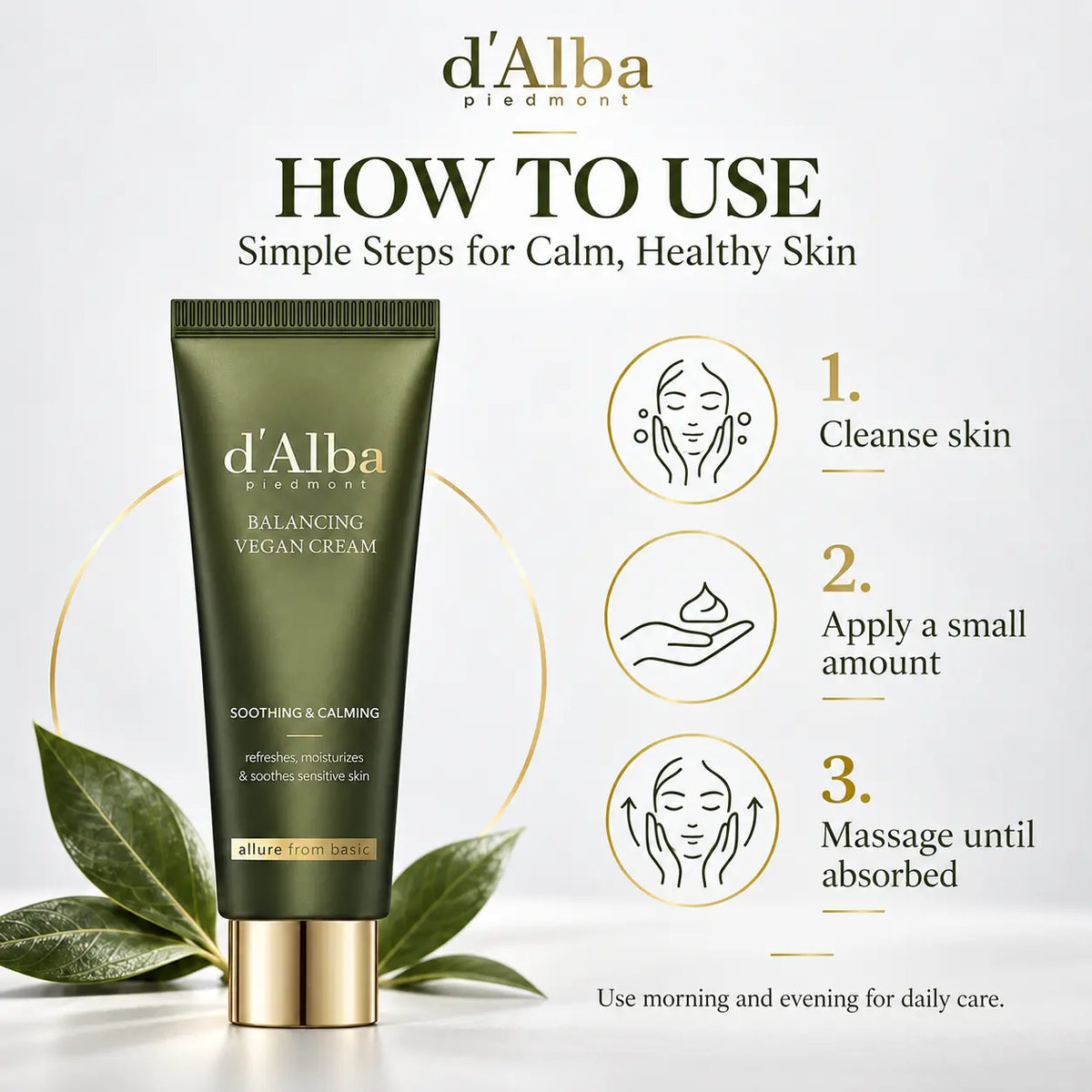 d'Alba Mild Skin Balancing Vegan Cream 55ml