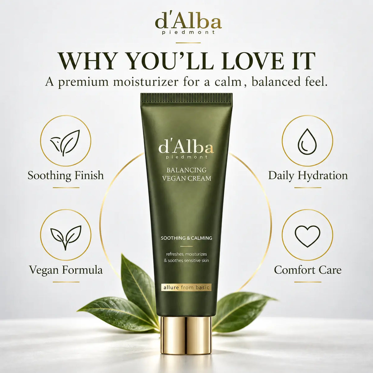 d'Alba Mild Skin Balancing Vegan Cream 55ml