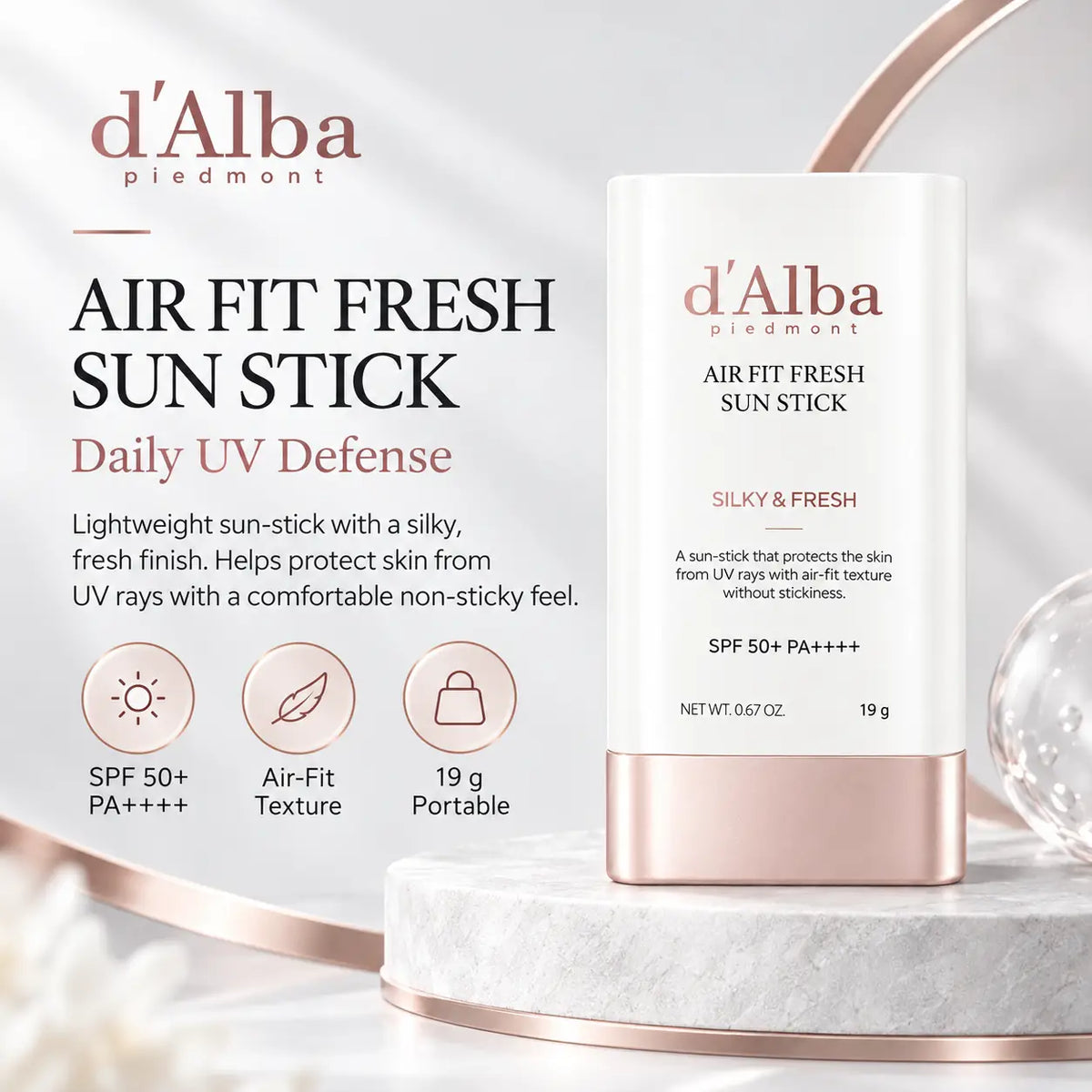 d'Alba Air Fit Fresh Sun Stick SPF50+ PA++++ 19g