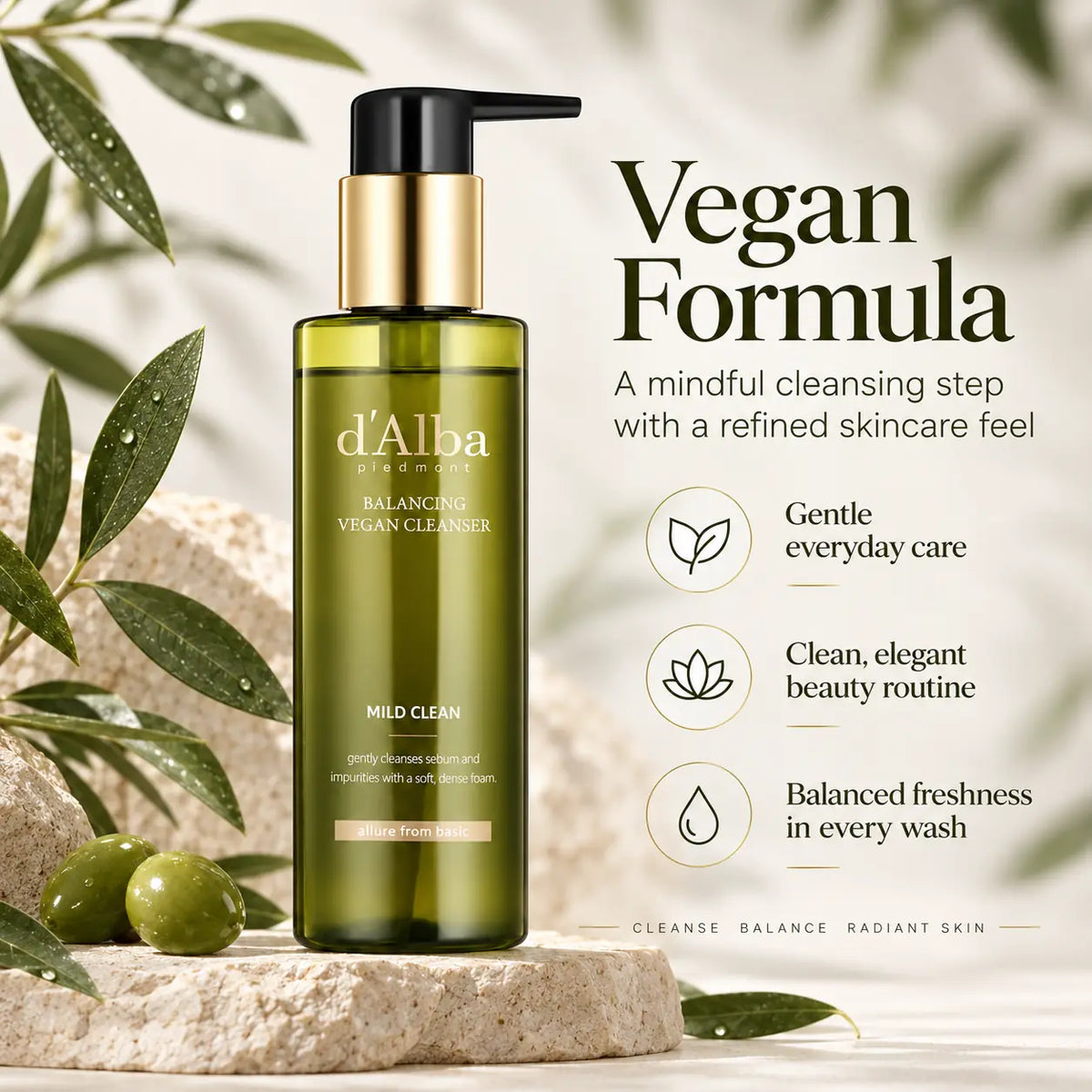 d'Alba Mild Skin Balancing Vegan Cleanser 200ml
