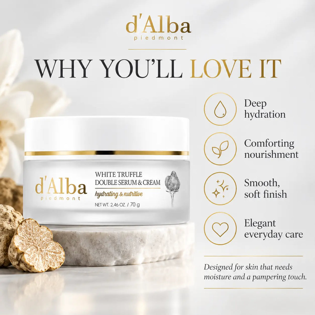 d'Alba White Truffle Double Serum & Cream 70g