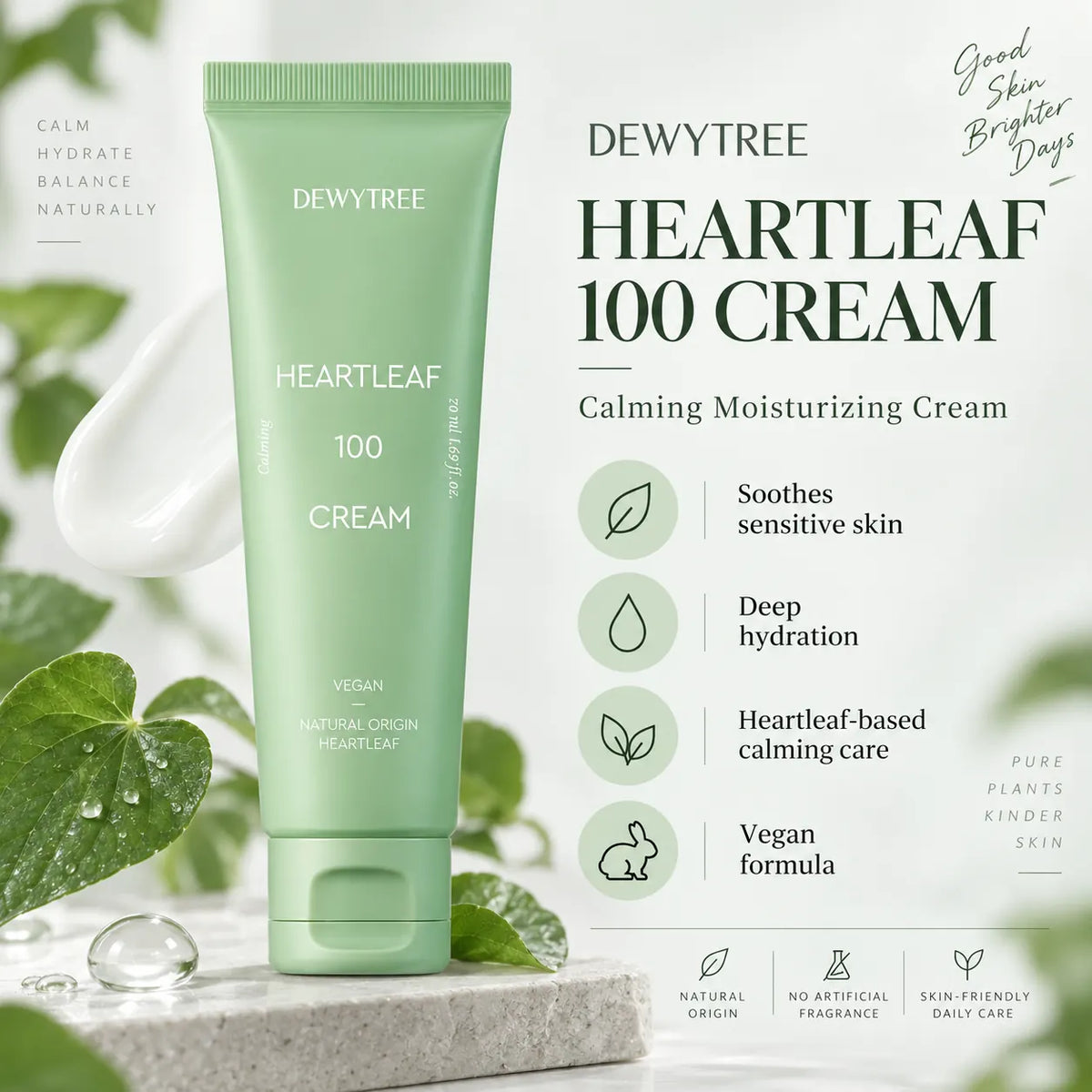 DEWYTREE Heartleaf 100 Cream 50ml