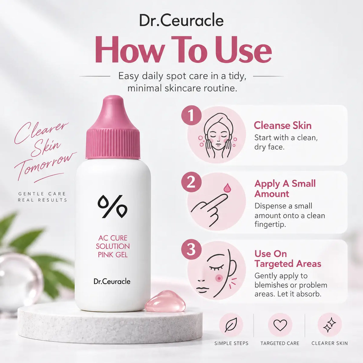 Dr. Ceuracle AC helps care for Solution Pink Gel 50ml