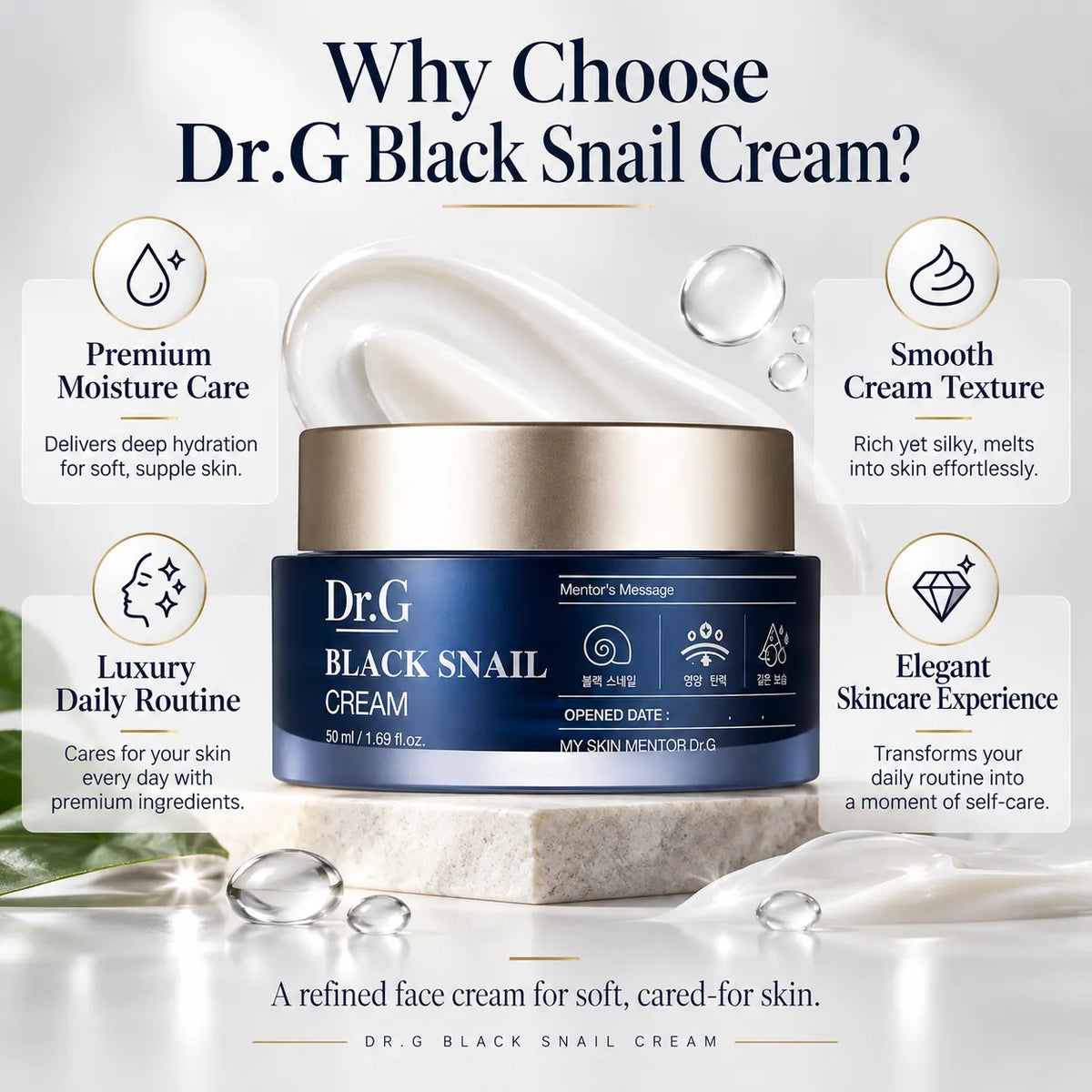 Dr.G Black Snail Cream Nail Polish Nail Color 50ml