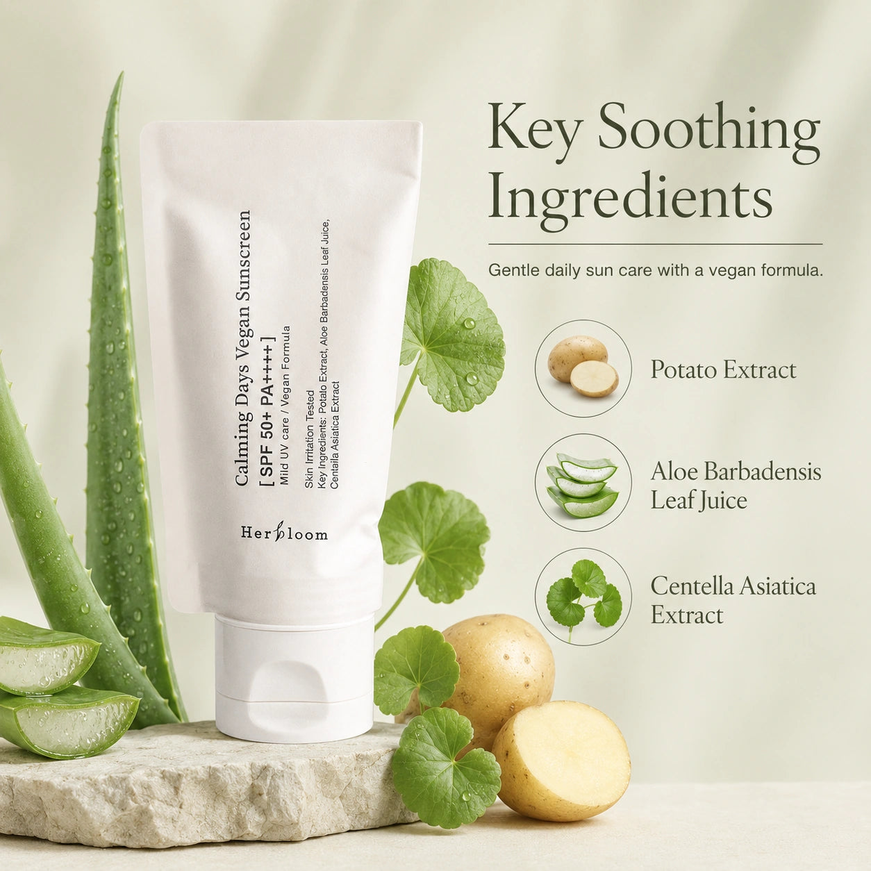 HERBLOOM Calming Days Vegan Sunscreen SPF50 50ml