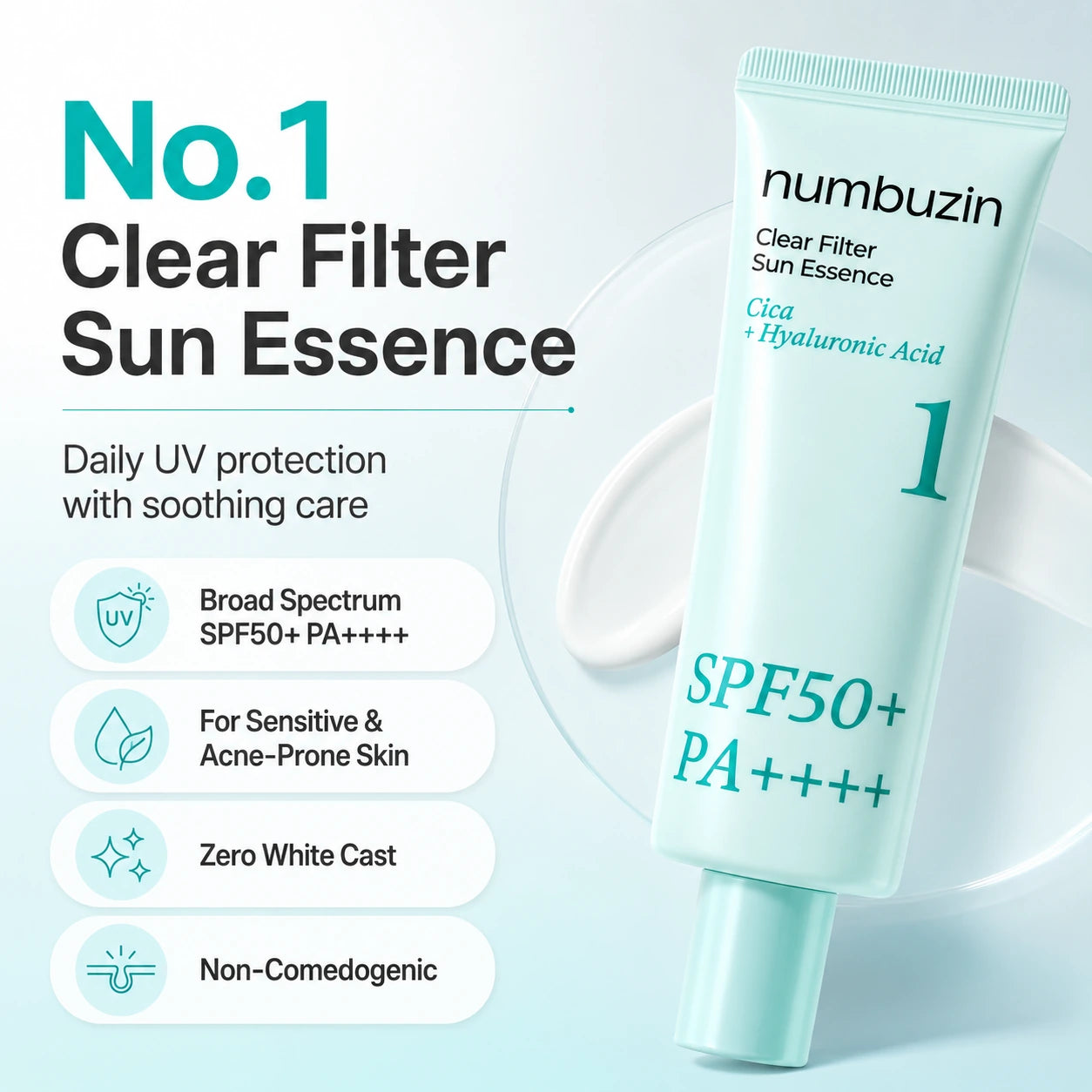 numbuzin No.1 Clear Filter Sun Essence SPF50 50ml