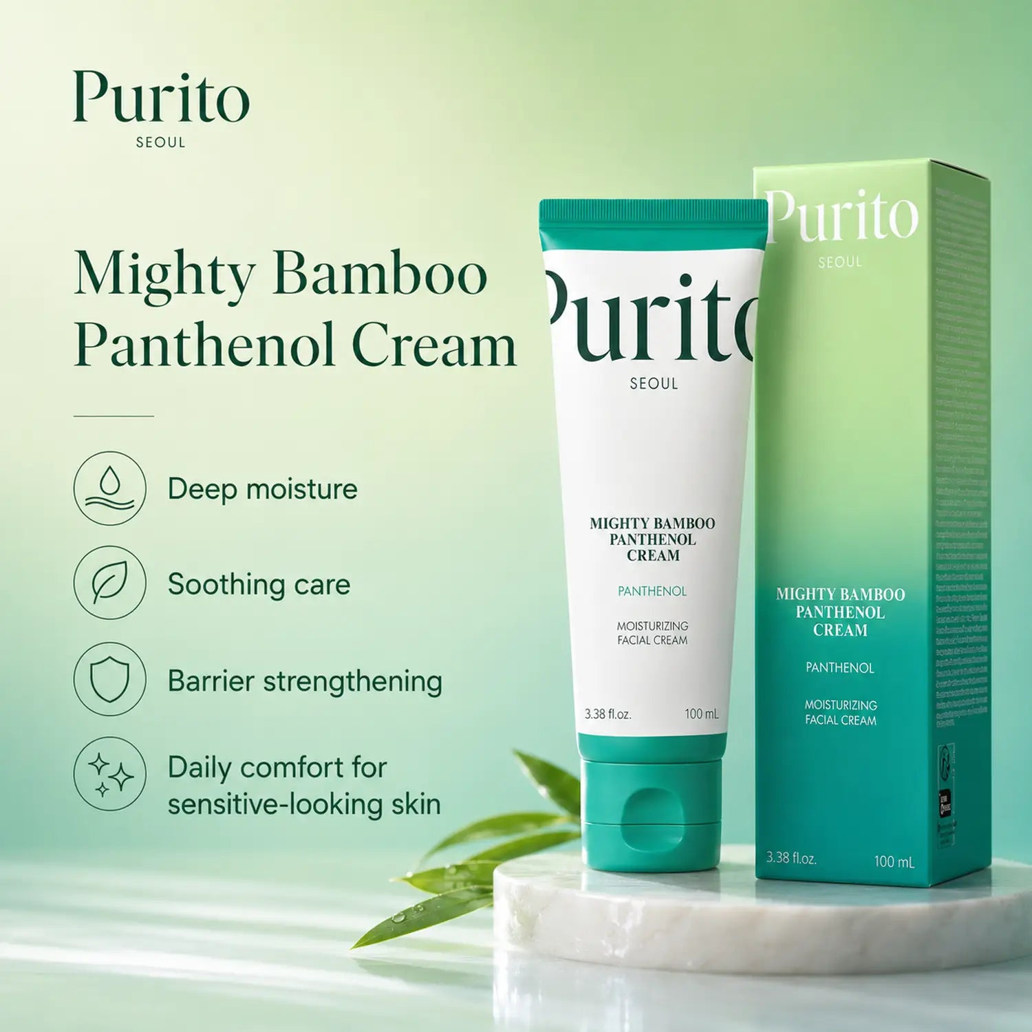 PURITO Mighty Bamboo Panthenol Cream 100ml