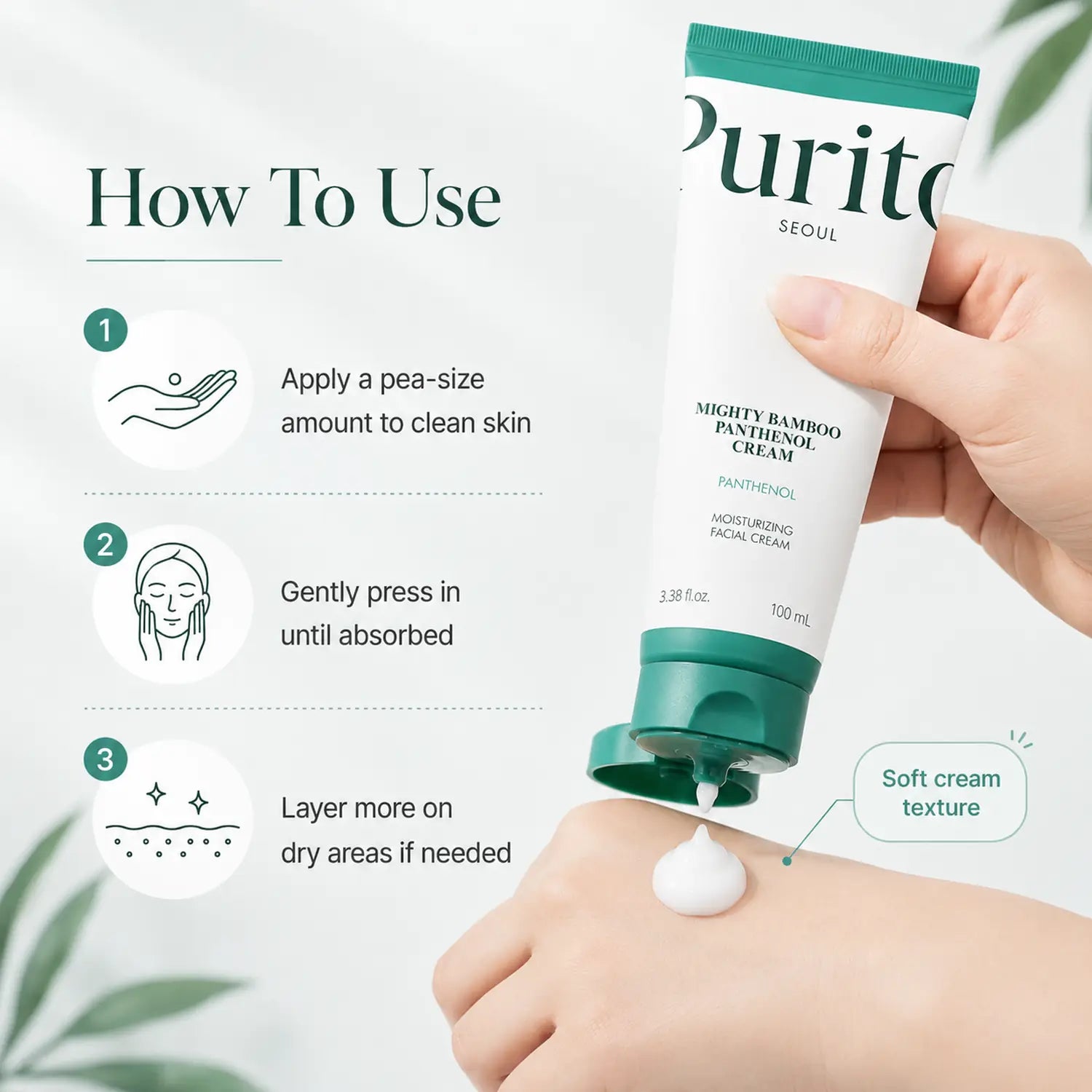 PURITO Mighty Bamboo Panthenol Cream 100ml
