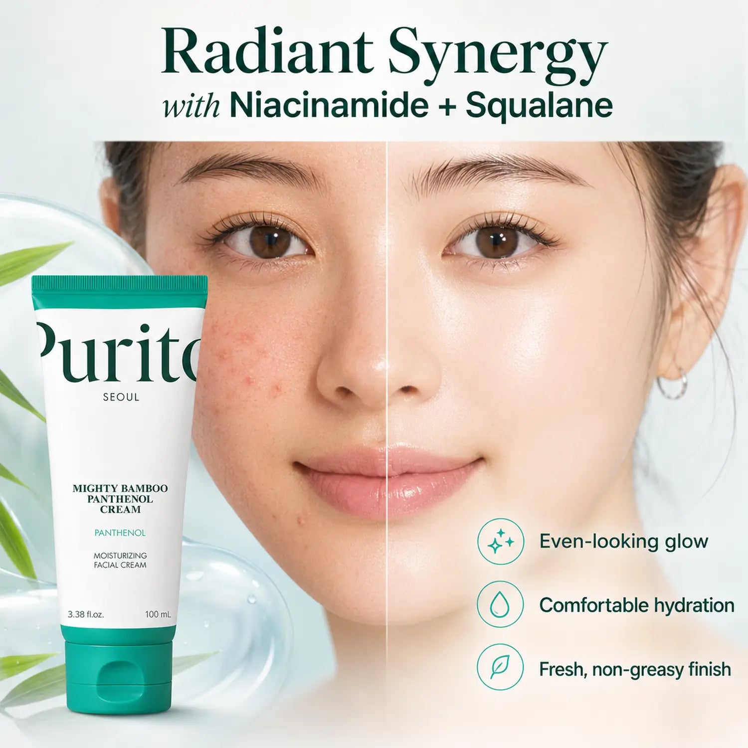 PURITO Mighty Bamboo Panthenol Cream 100ml