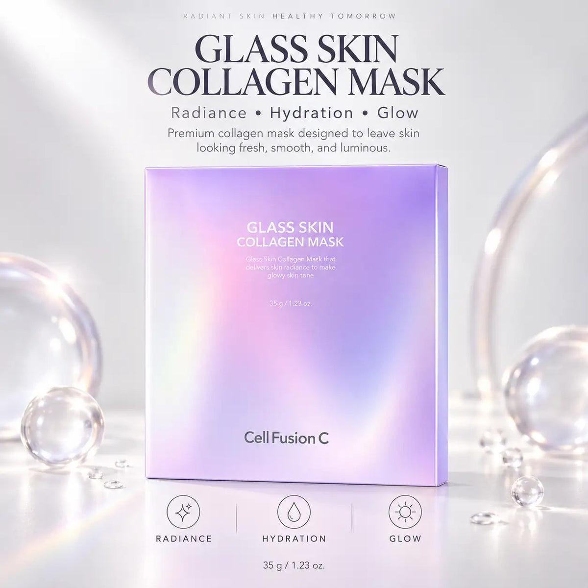Cell Fusion C Glass Skin Collagen Mask 35g x 5ea