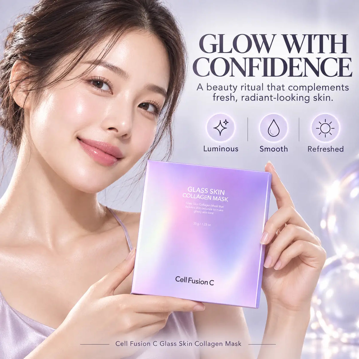 Cell Fusion C Glass Skin Collagen Mask 35g x 5ea