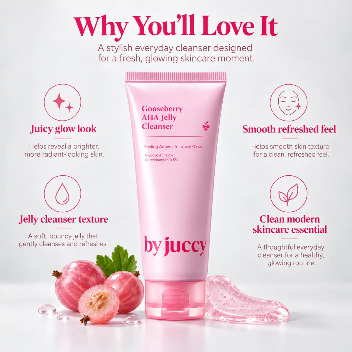 By Juccy Gooseberry AHA Jelly Cleanser 120ml