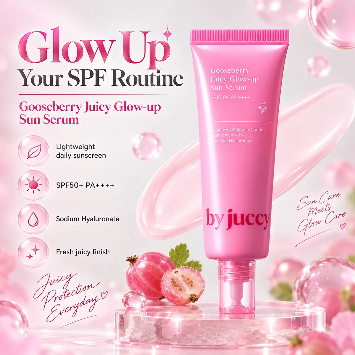 By Juccy Gooseberry Juicy Glow Up Sun Serum 50ml