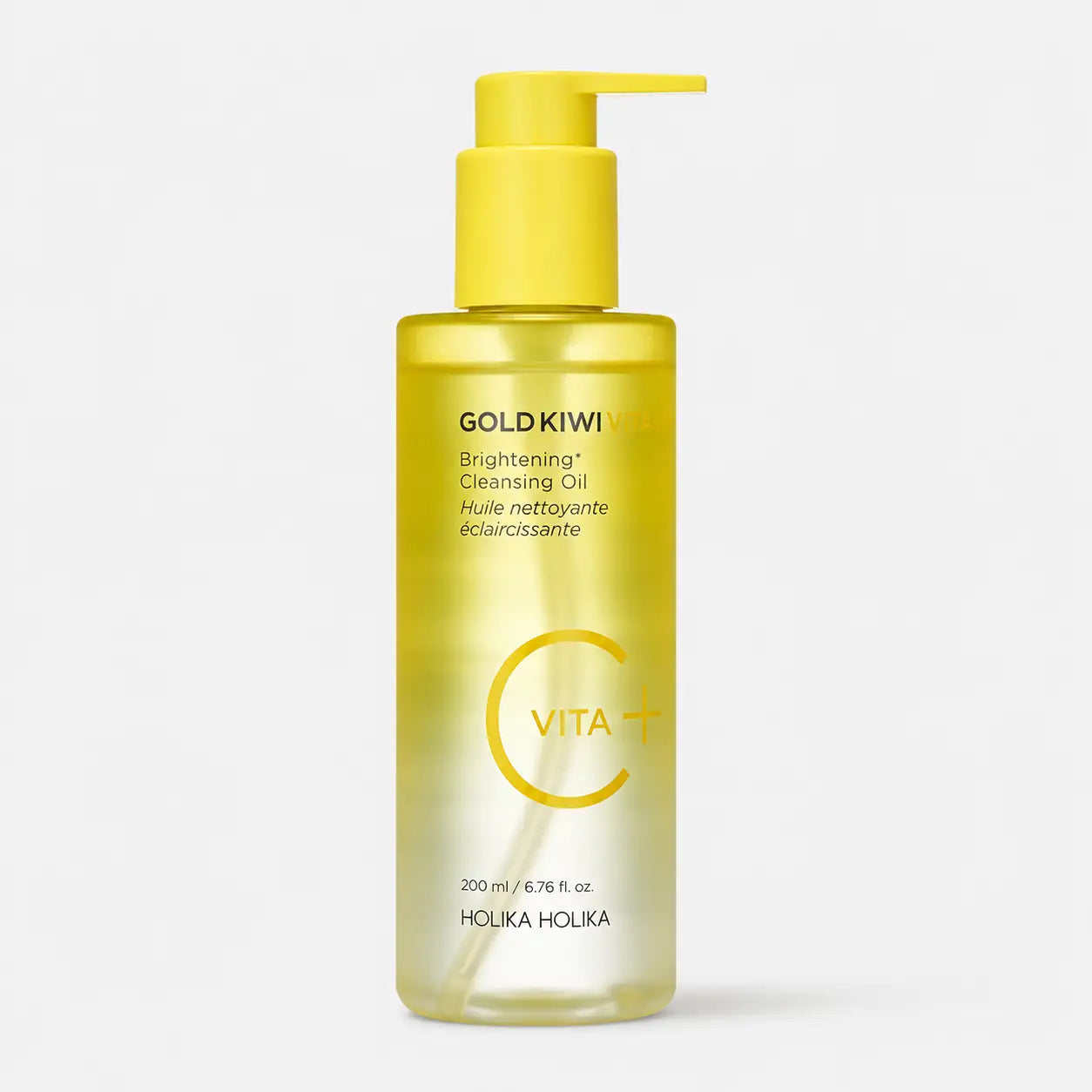 Holika Holika Gold Kiwi Vita C Brightening Cleansing Oil 200ml pump, Korean vitamin C cleansing oil