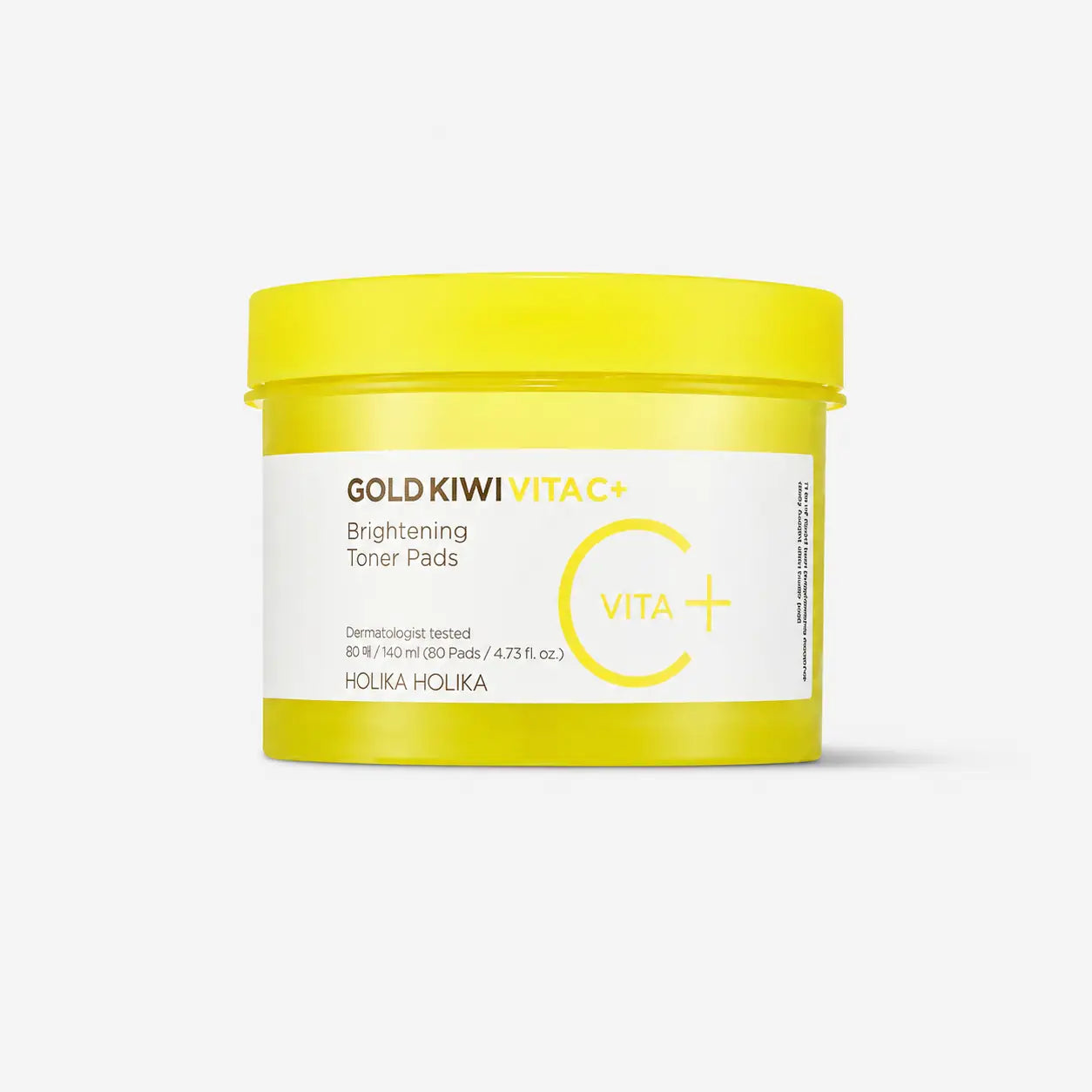 Holika Holika Gold Kiwi Vita C Brightening Toner Pads 80pcs tub, Korean vitamin C pads