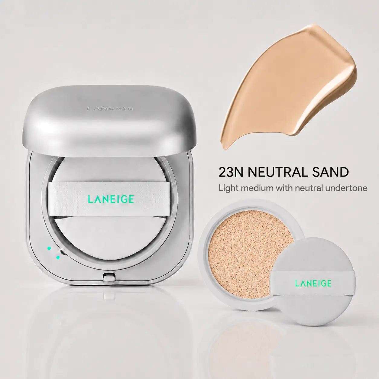 matte cushion applied with light tapping motion