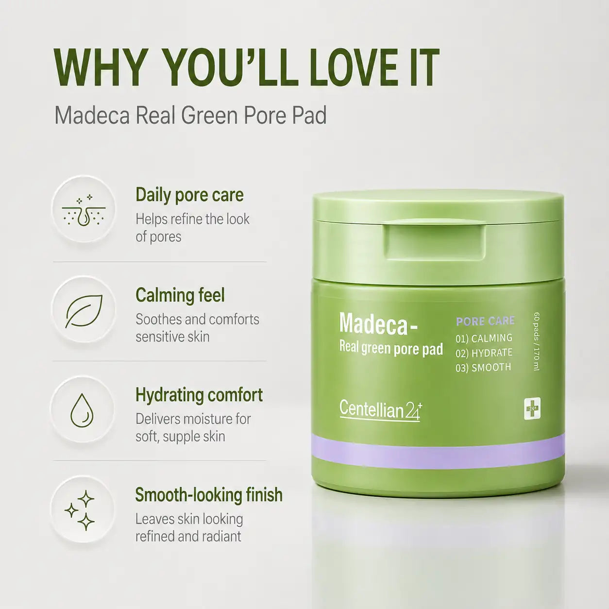 Centellian24 Madeca Real Green Pore Pad 60pcs