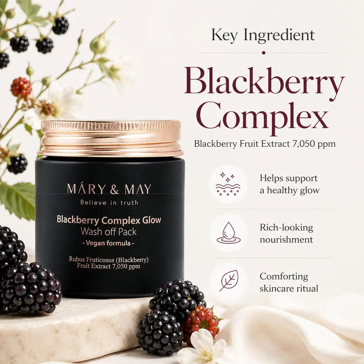 Mary&May Blackberry Complex Glow Wash Off Pack 125g