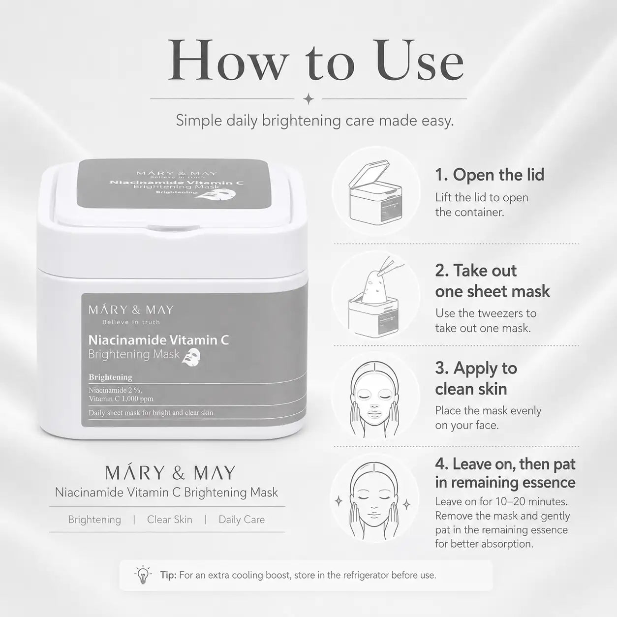 Mary&May Niacinamide Vitamin C Brightening Mask 30ea 400g