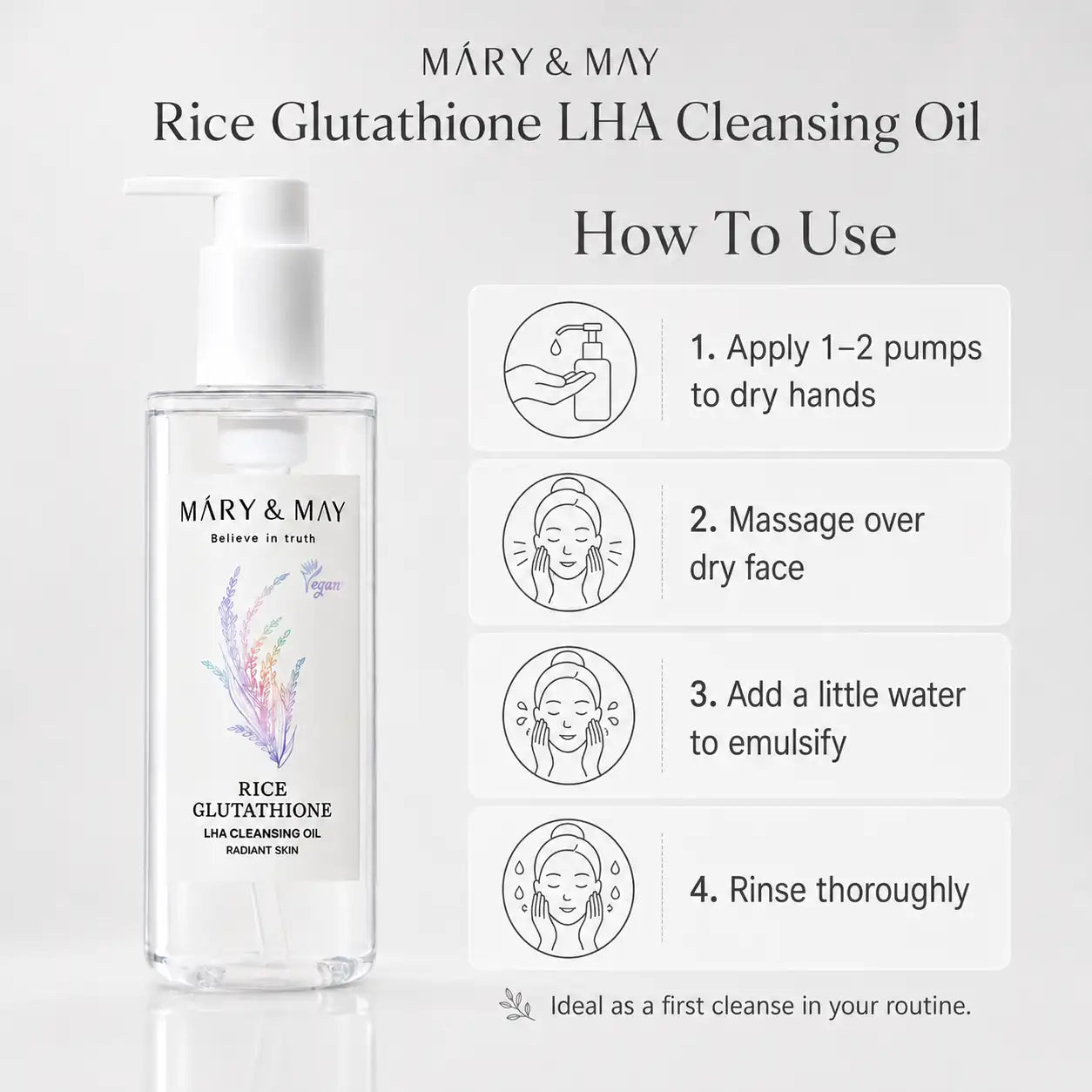 Mary&May Rice Glutathione LHA Cleansing Oil 200ml