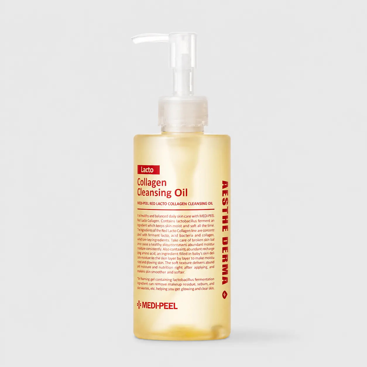 Medi Peel Red Lacto Collagen Cleansing Oil 200ml pump bottle, Korean cleansing oil