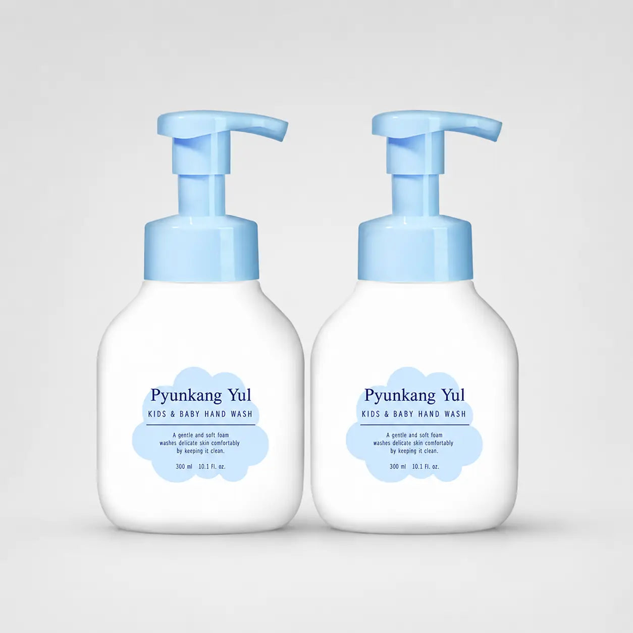 Pyunkang Yul baby hand wash, two 300ml pump bottles side by side
