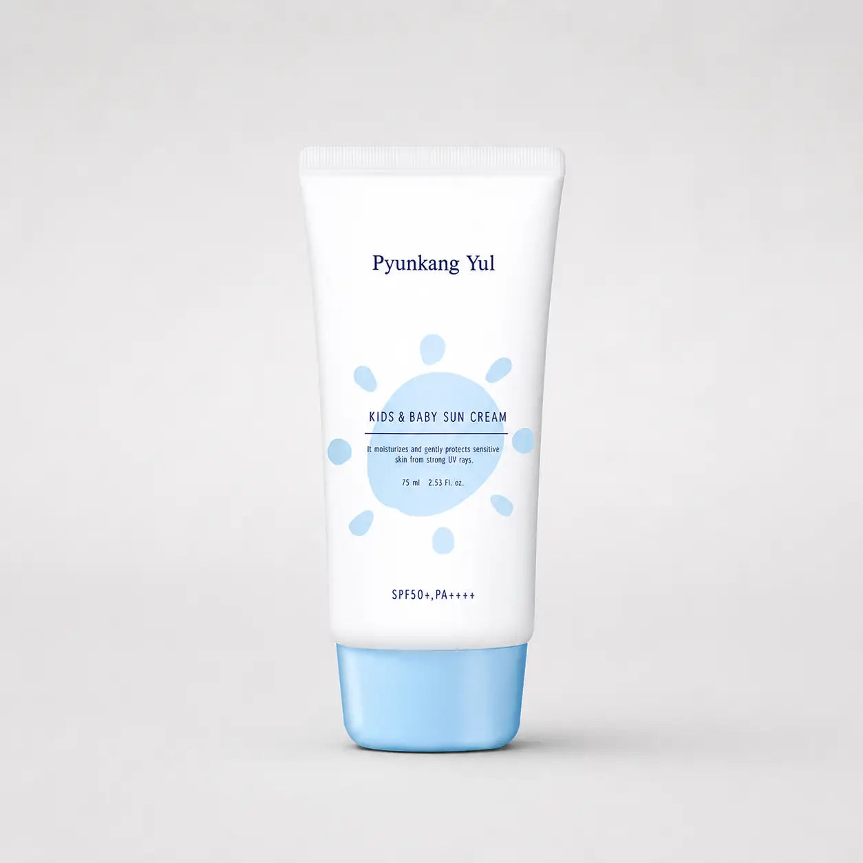 Pyunkang Yul kids sun cream, 75ml tube standing upright