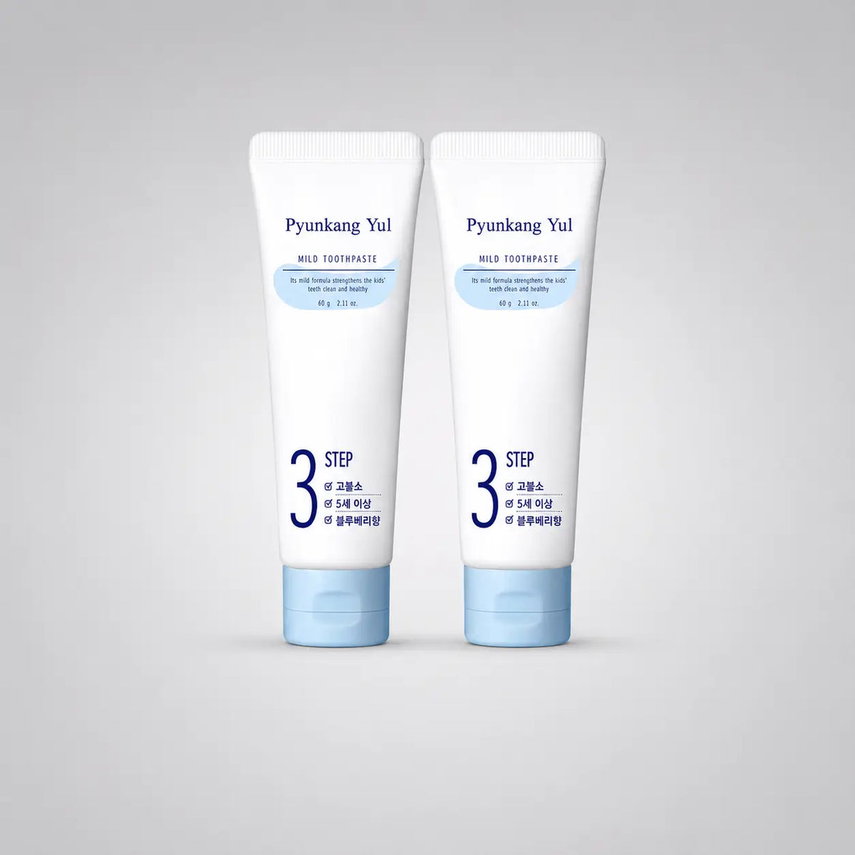 Pyunkang Yul Mild Toothpaste twin pack, both 60g tubes side by side
