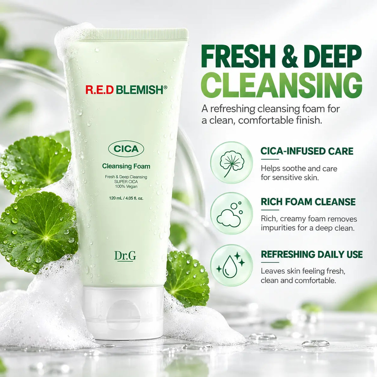 Dr.G Red Blemish Cica Cleansing Foam 120ml