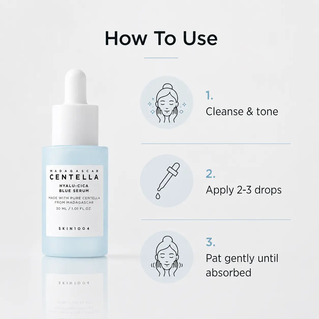 SKIN1004 Madagascar Centella Hyalu-Cica Blue Serum 30ml