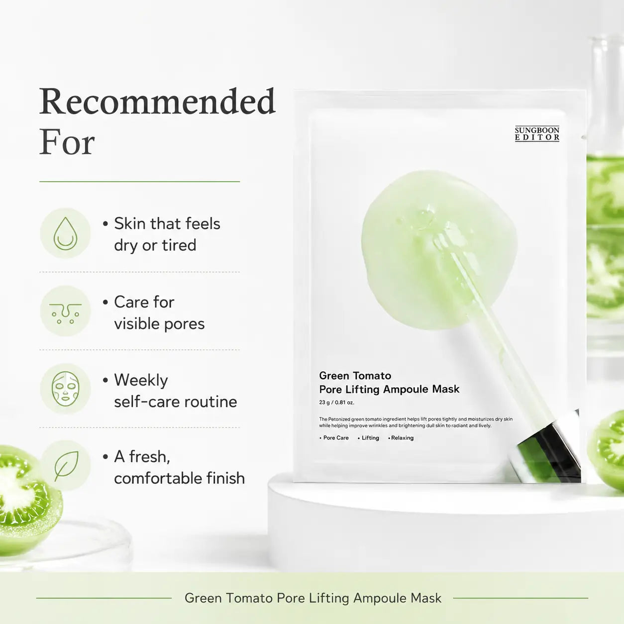 SUNGBOON EDITOR Green Tomato Pore Lifting Ampoule 23g