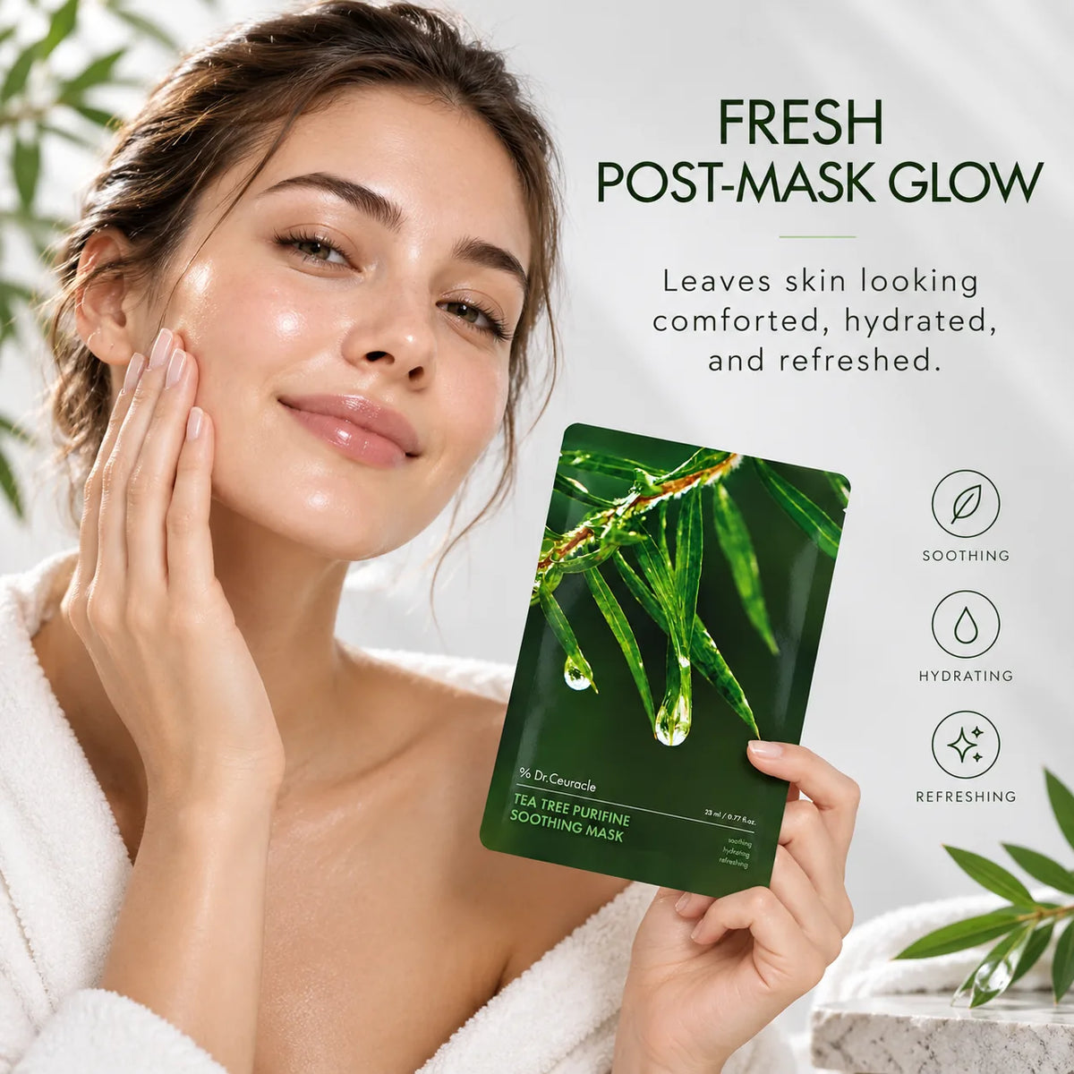 Dr. Ceuracle Tea Tree Purifine Soothing Mask 10ea