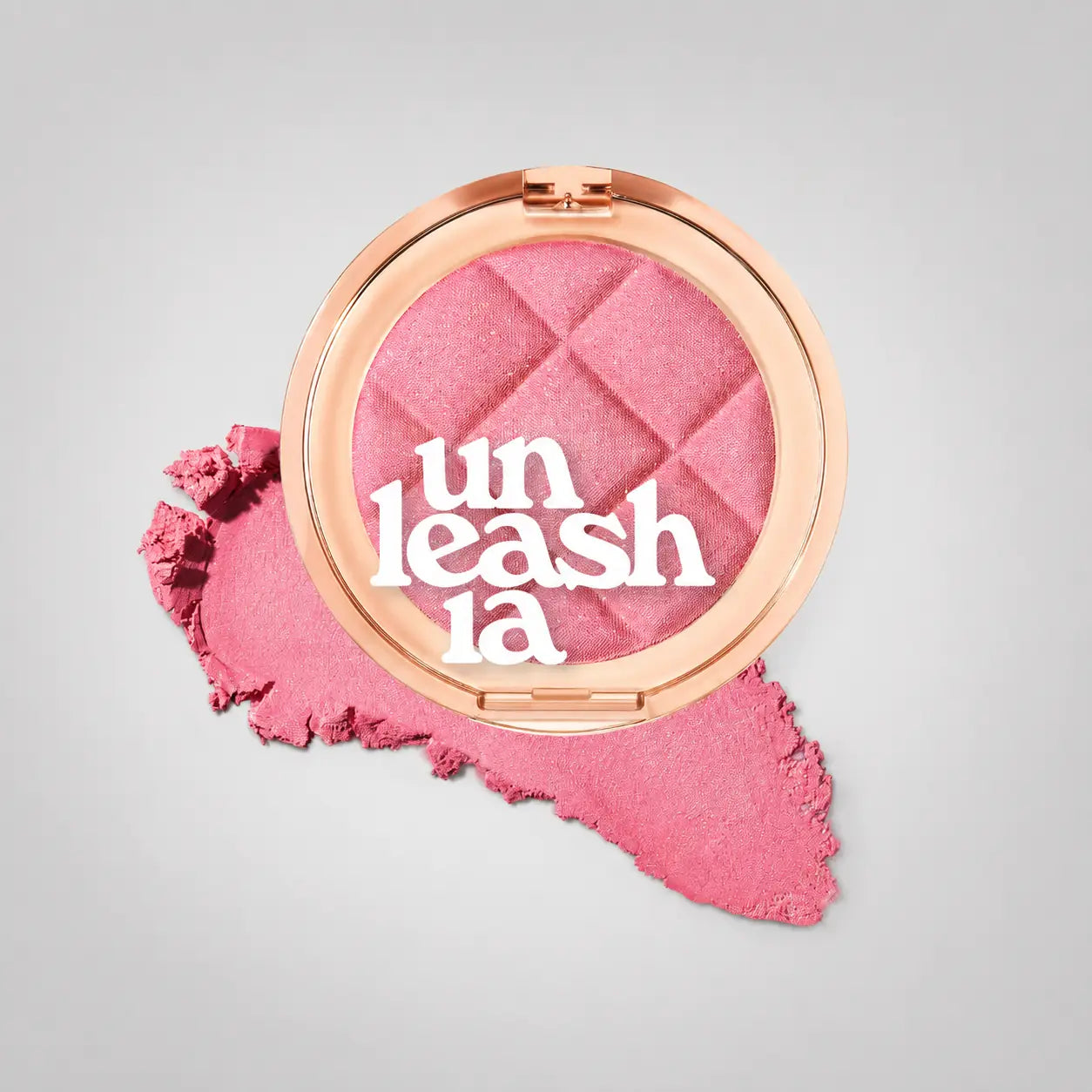 UNLEASHIA waffle blush peachy batter compact front