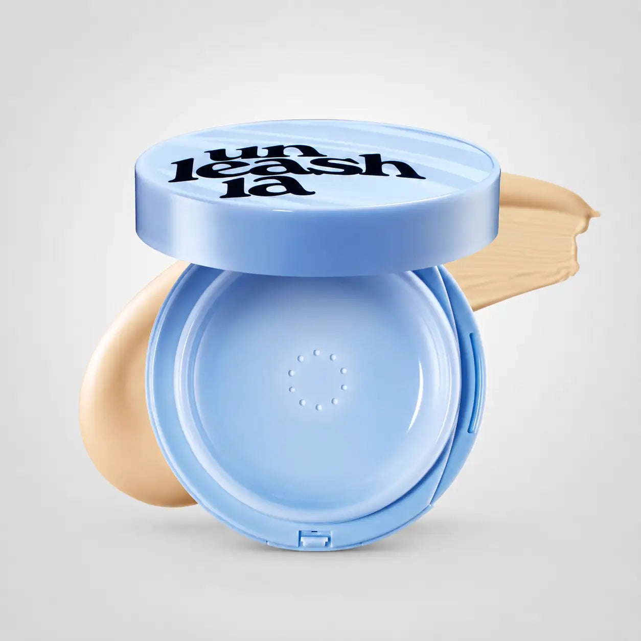 UNLEASHIA babe skin baby blue cushion compact front