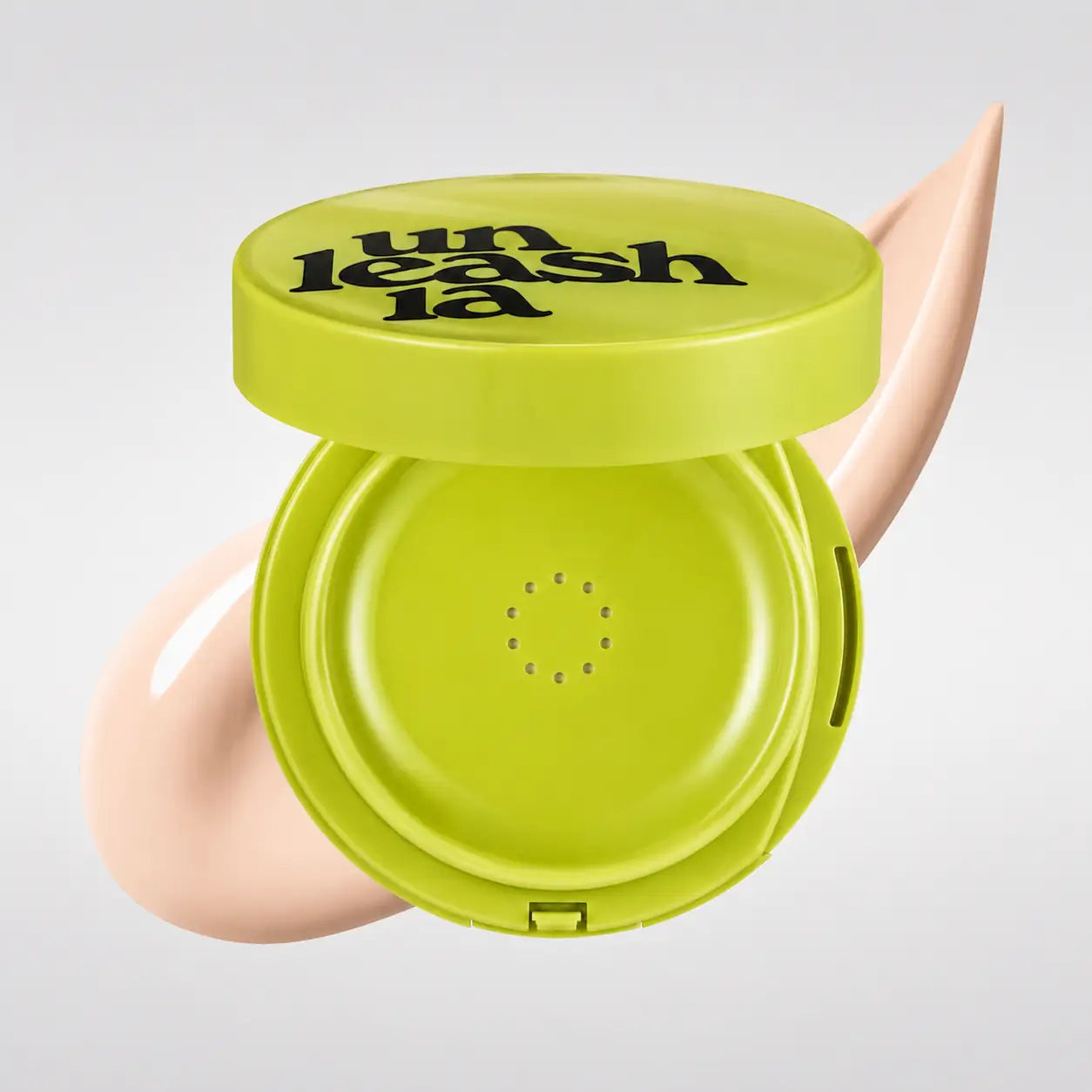 UNLEASHIA satin wear healthy green cushion compact front